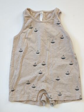 Rylee + Cru Tan Sailboat Baby Outfit